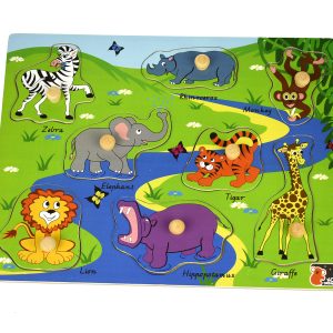 2 In 1 Safari Aniaml Peg Puzzle