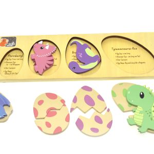 Dinosaur Eggs With Facts 2 Layers Puzzle Board